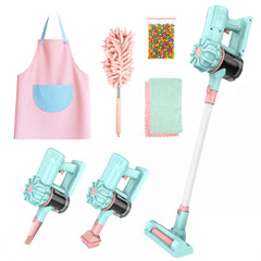Kids Toy Vacuum with Real Suction, Includes 5-Piece Cleaning Set