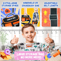 Kids Tool Belt - Pretend Play Construction Toy Tool Kits