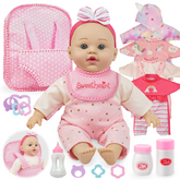 12-Inch Baby Doll - Backpack Carrier, Outfits & Caring Accessories