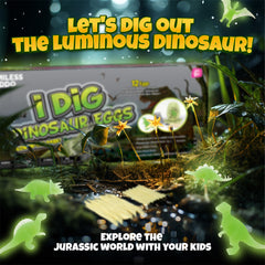 12 Pack Glow in The Dark Dinosaur Eggs Excavation Kit
