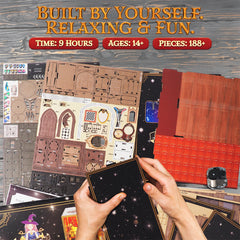 DIY Book Nook Kit, 3D Wooden Puzzles Magic House
