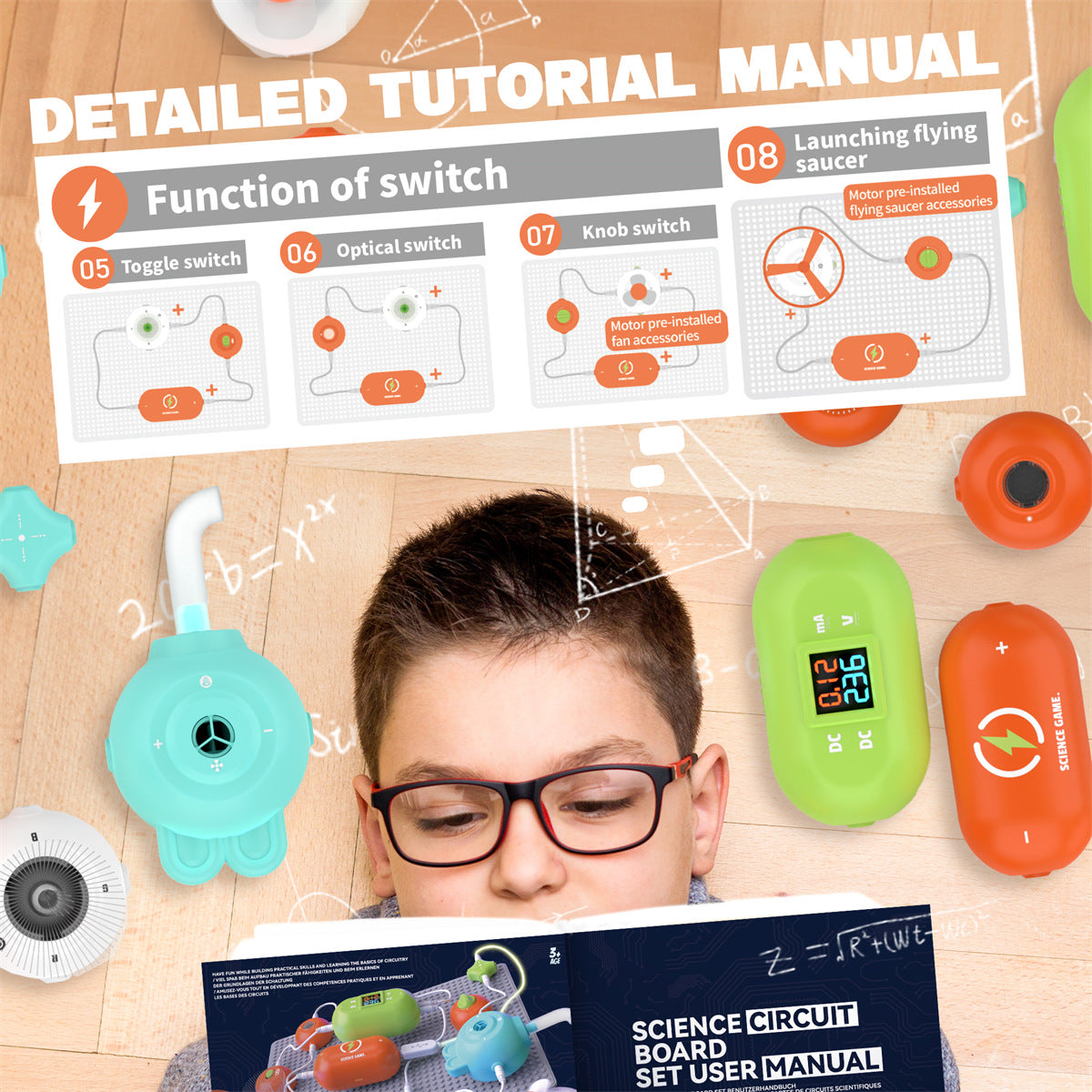 Science Kits for Kids - STEM Kits for Kids, 400 Projects, 35 Circuit Parts