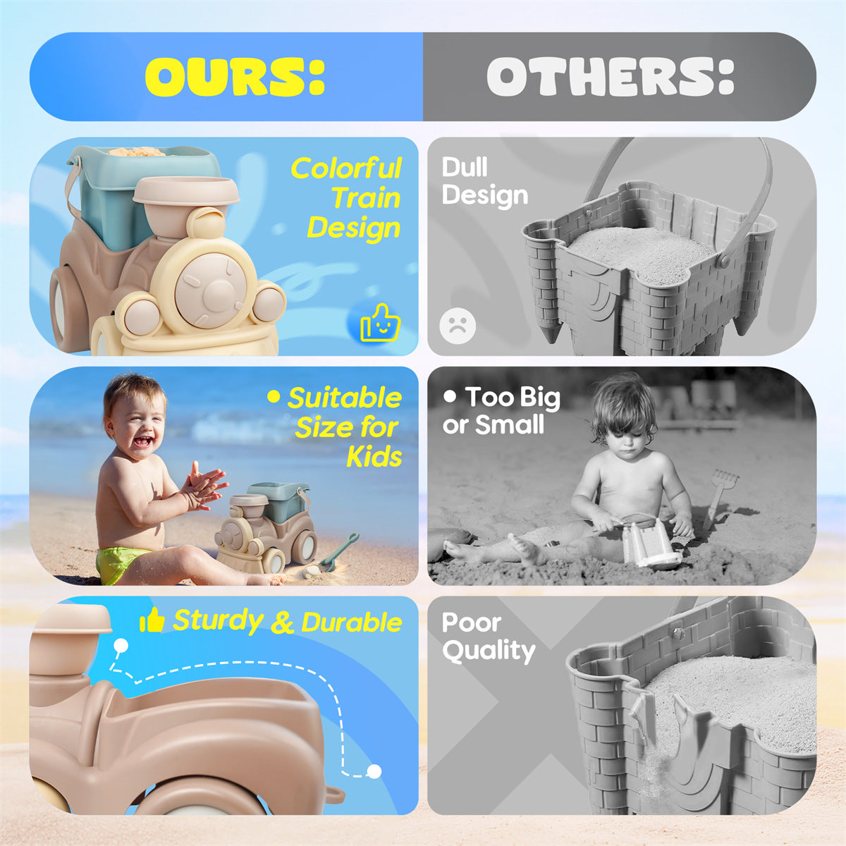 Kids Sand Toy Set with Beach Truck