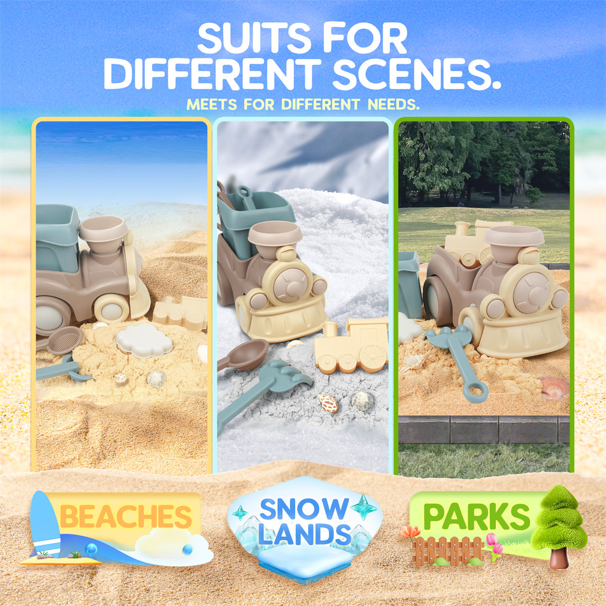 Kids Sand Toy Set with Beach Truck
