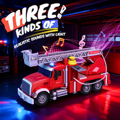 1:12 Large Inertial Power Fire Rescue Truck Toy with Lights & Sounds