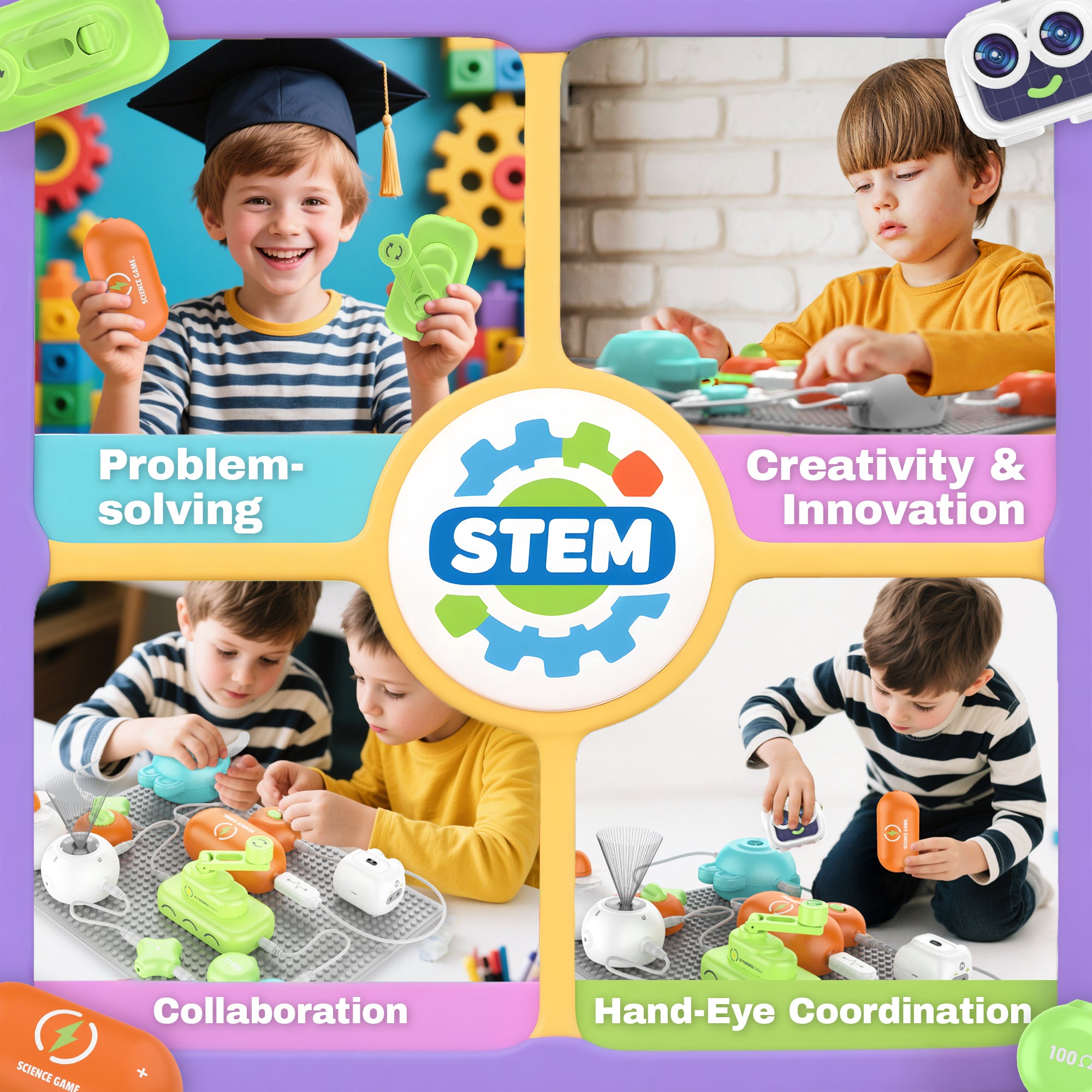 Electronic Science Toys with 440+ STEM Projects & 16 Circuits Parts