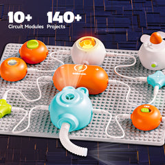 Electronic Science Toys with 140+ STEM Projects & 10 Circuits Parts