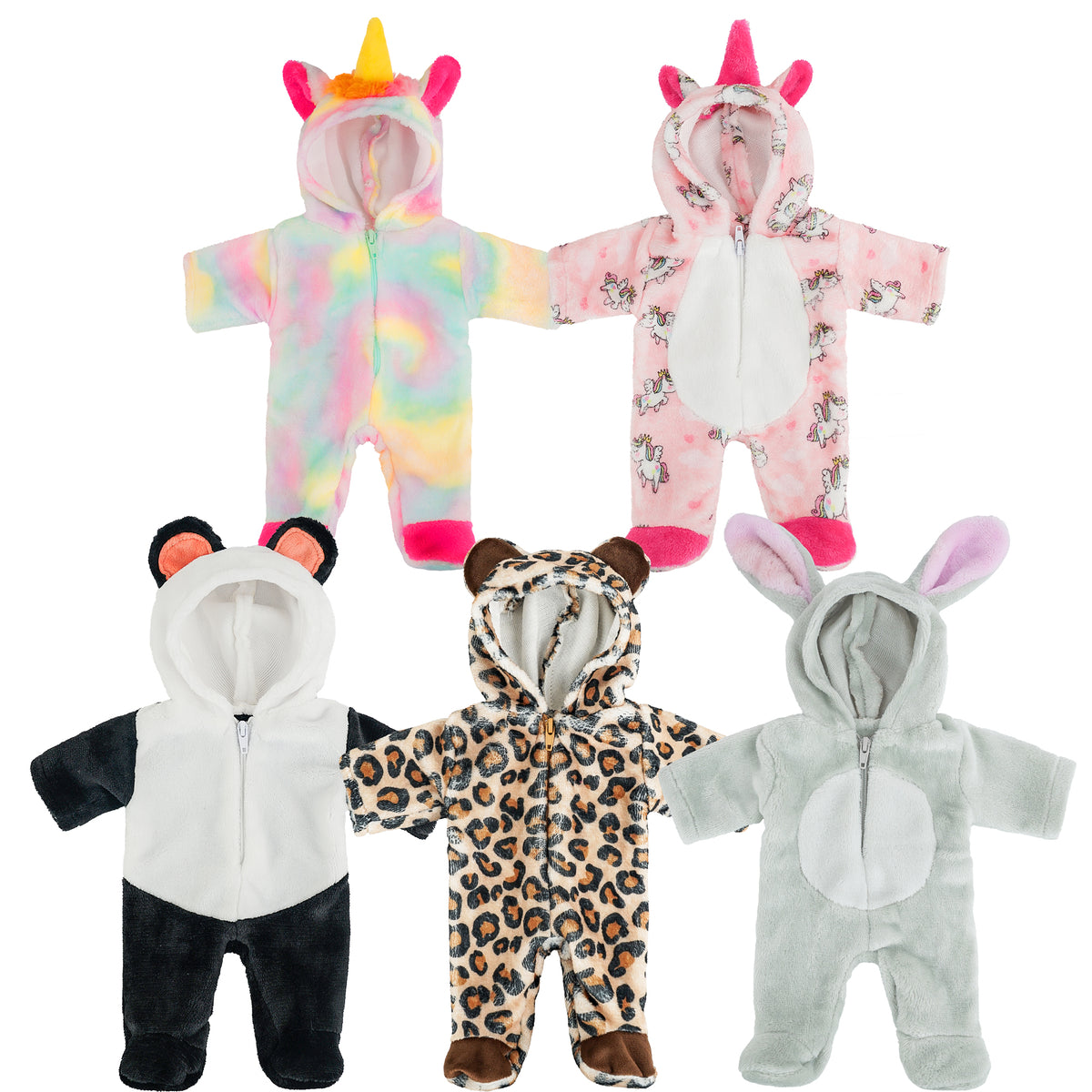 14 to 18 Inch Baby Dolls Clothes, Animal-Themed Outfits & Jumpsuits