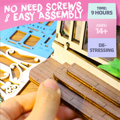 DIY Miniature House Kit with LED Lights