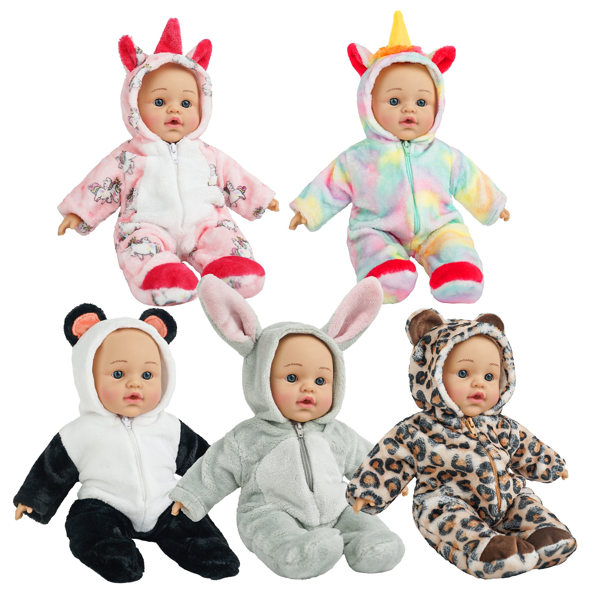 14 to 18 Inch Baby Dolls Clothes, Animal-Themed Outfits & Jumpsuits