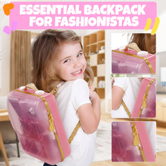 Pretend Play Set - Backpack with Makeup Kit, Play Phone & Camera