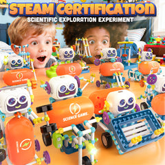 50-in-1 Robot Building Kit, 438 Pcs DIY STEM Science & Engineering Toys