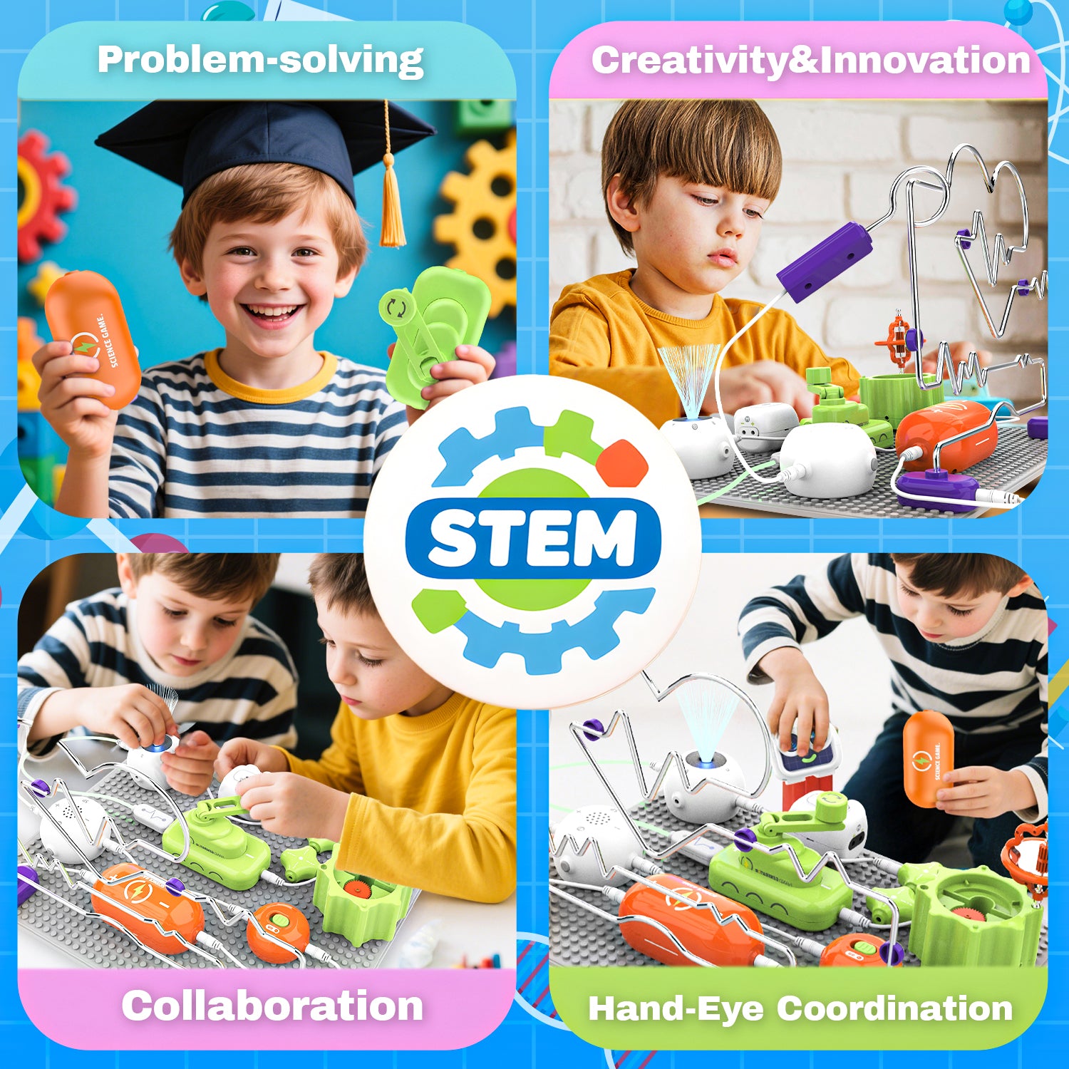 Electronic Science Toys with 300+ STEM Projects & 16 Circuits Parts