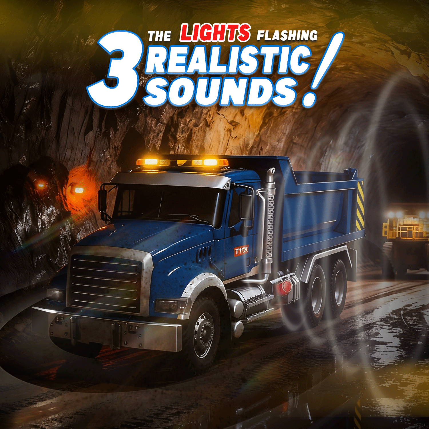 1:12 Large Inertial Power Truck Toy with Lights & Sounds
