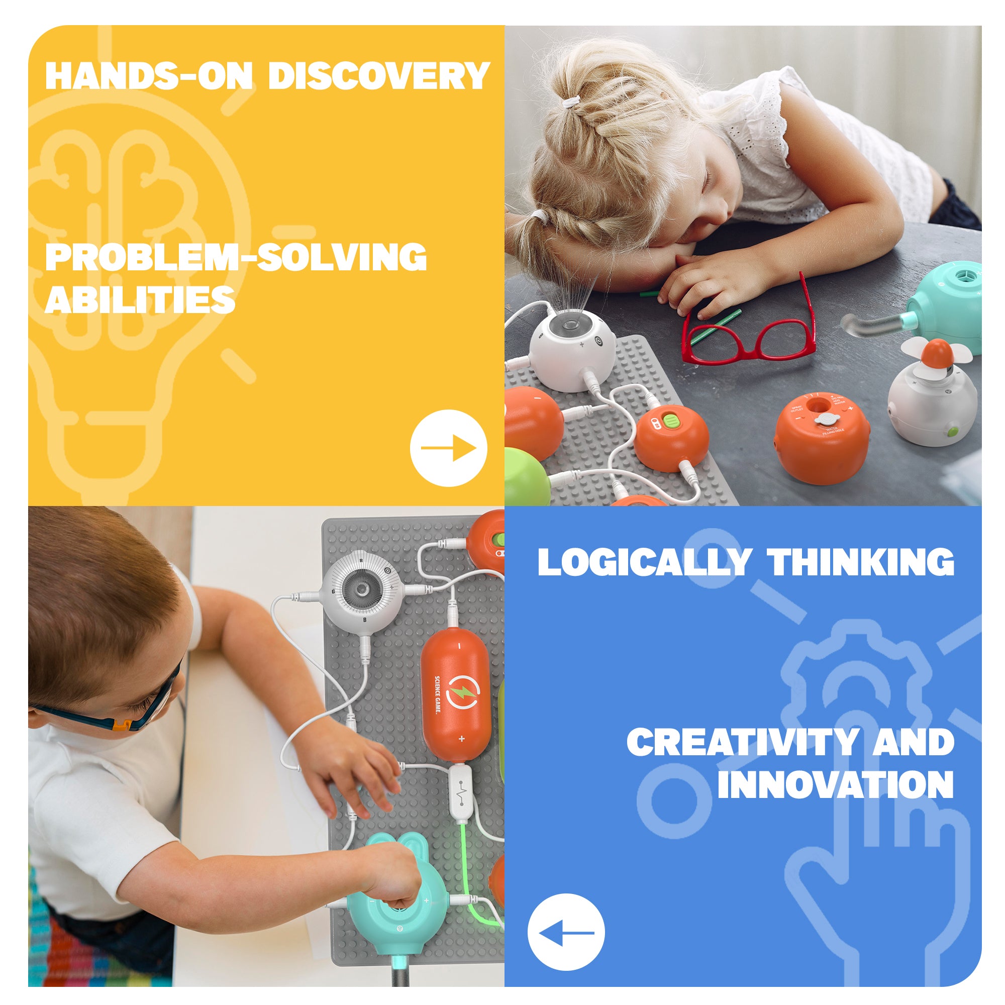 Electronic Science Toys with 140+ STEM Projects & 10 Circuits Parts