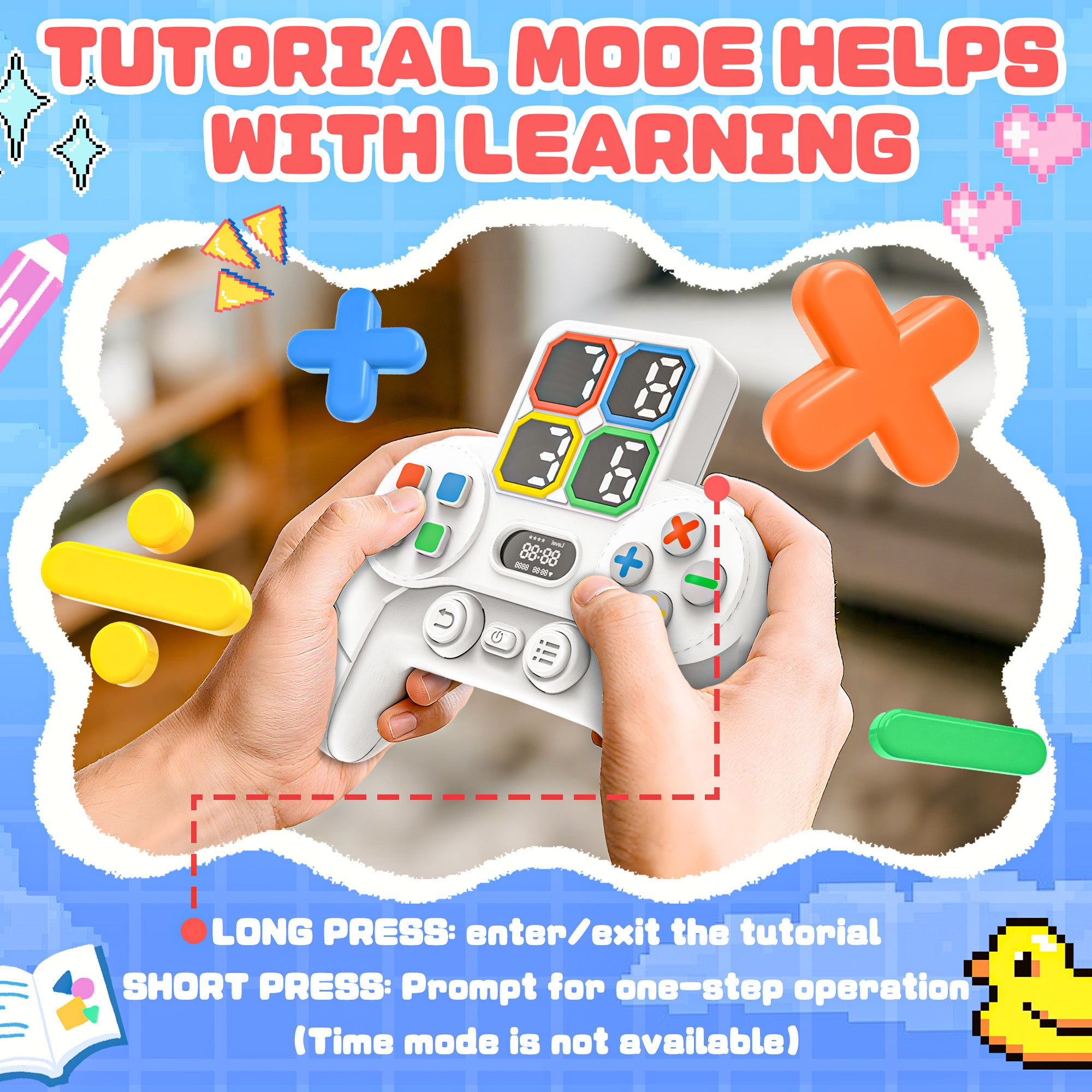 Handheld Electronic Math Game, 3 patterns, 4 levels mods and 1300+ challenges
