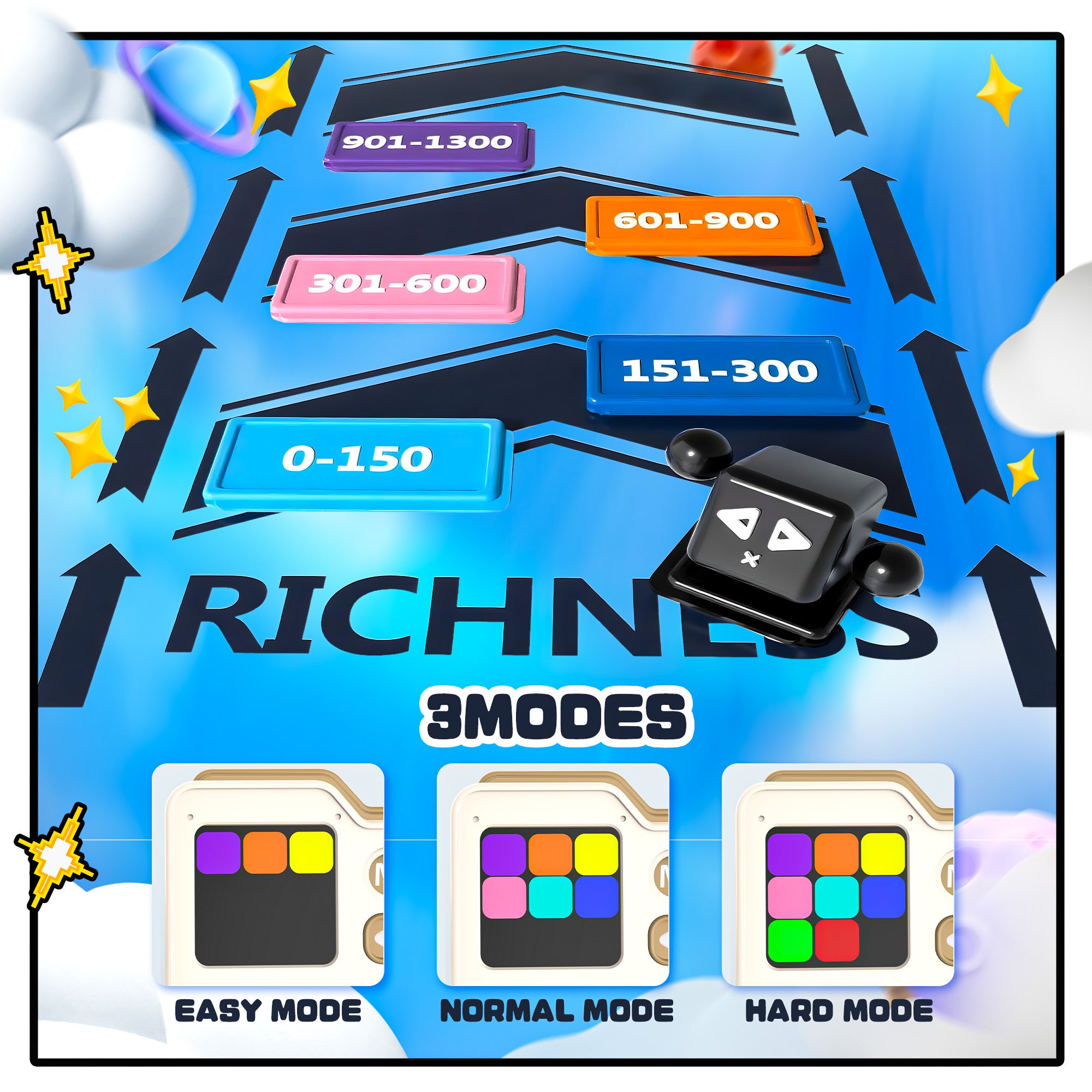 Super Slide Brain Teaser Puzzle Games with 1000+ Challenges & 3 Modes