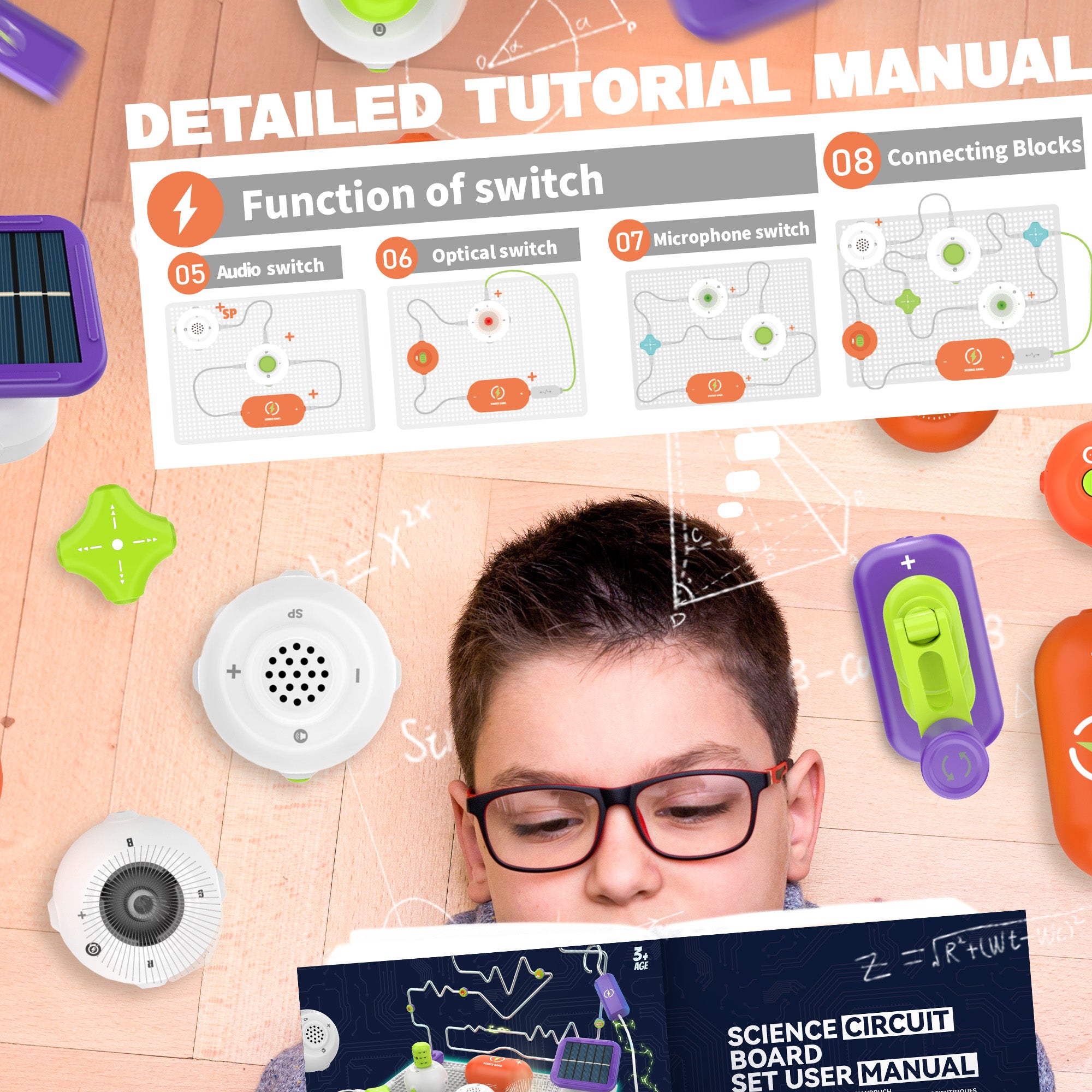 Electronic Science Toys with 150+ STEM Projects & 14 Circuits Parts
