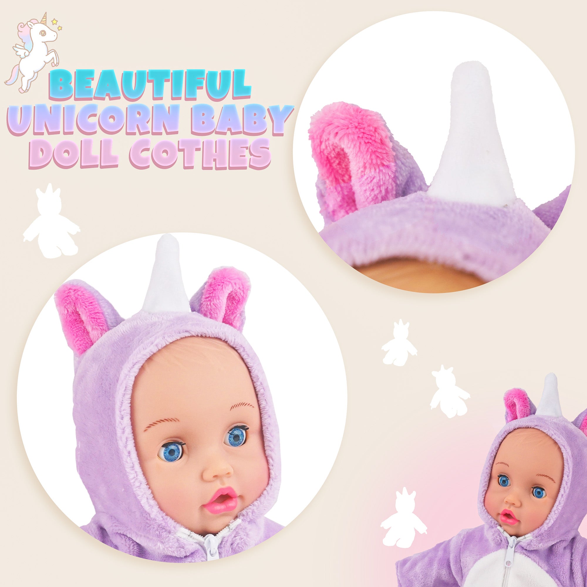 12 to 16 Inch Baby Dolls Clothes, Animal-Themed Outfits & Jumpsuits