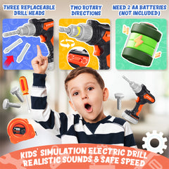 Kids Tool Belt - Pretend Play Construction Toy Tool Kits
