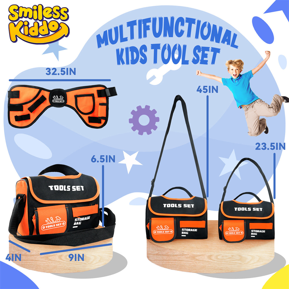 Kids Tool Belt - Pretend Play Construction Toy Tool Kits