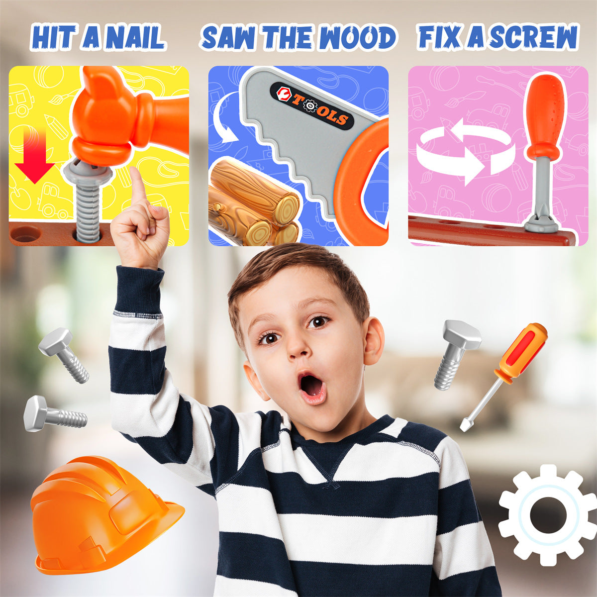 33 PCS Toddler Tool Set with Tool Bag