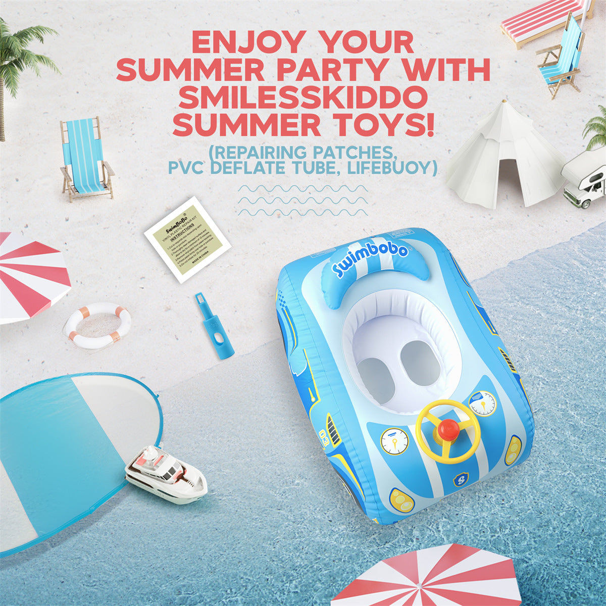 Baby Pool Float with Car Design