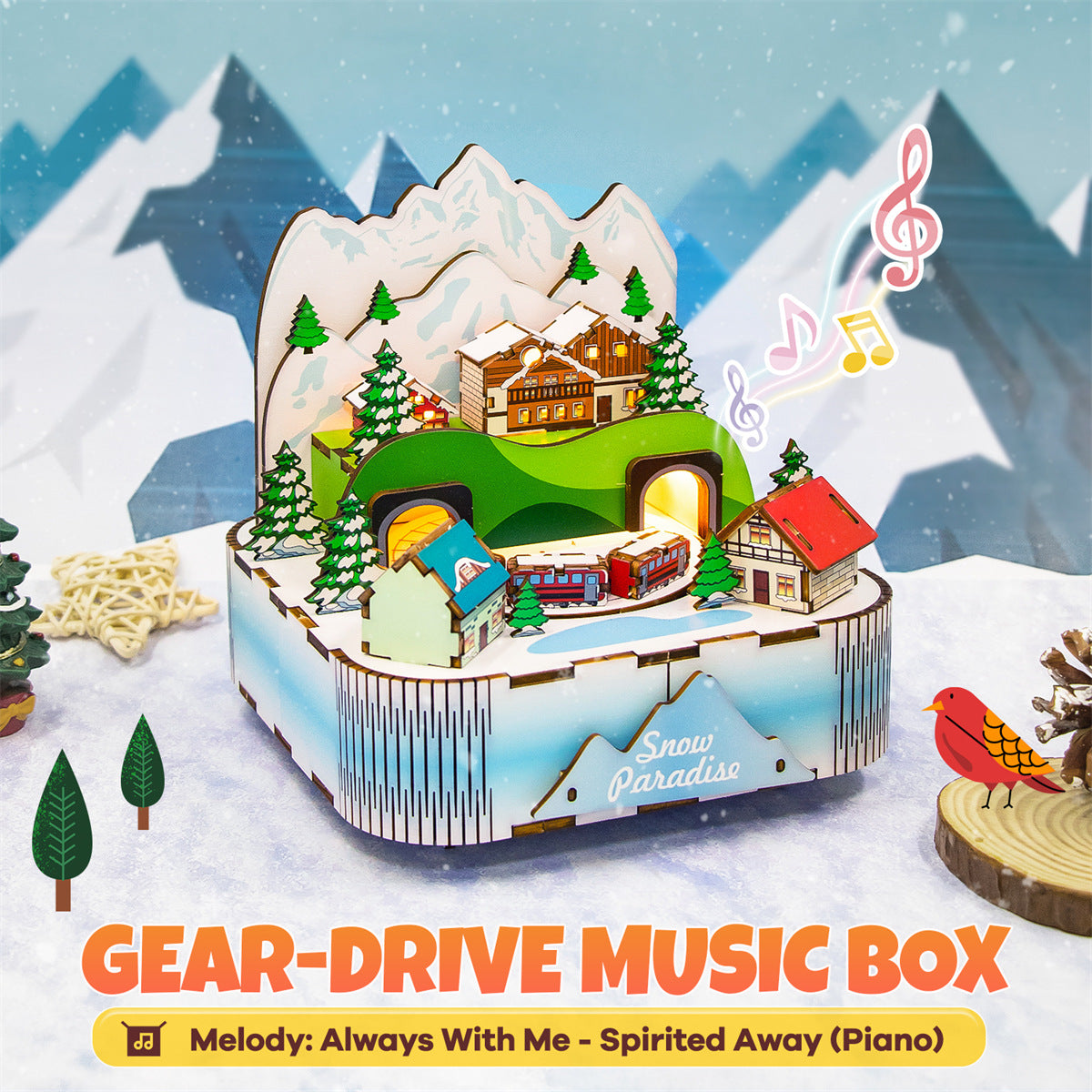 80pcs Snow Paradise Model Kit
