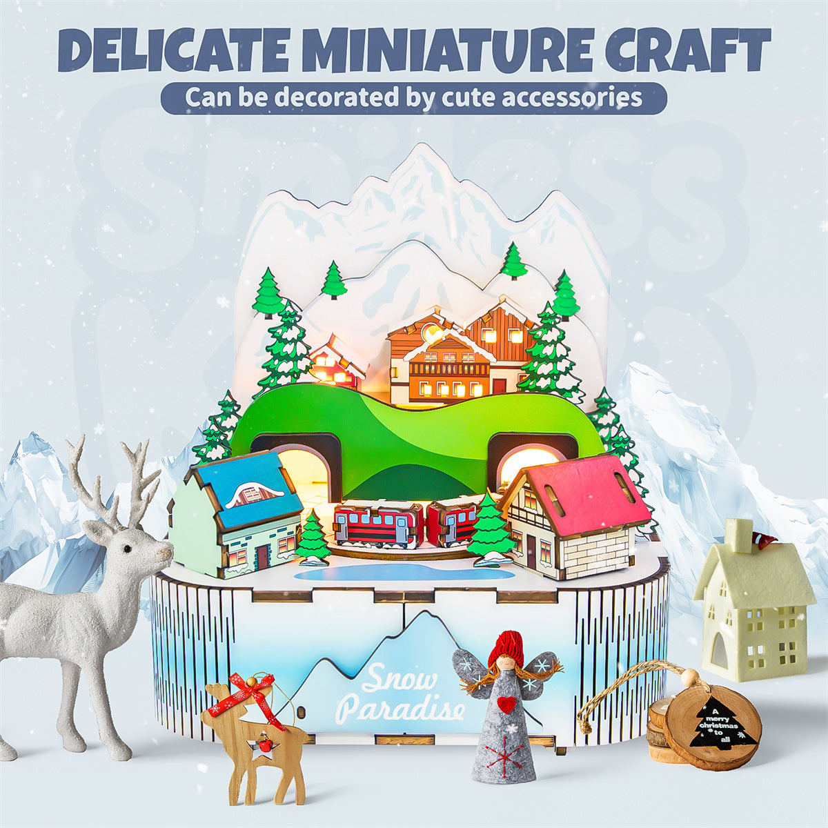 80pcs Snow Paradise Model Kit