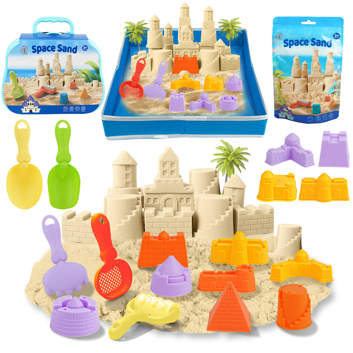 Play Sand Kit - 20PCS Sandbox Toys Set
