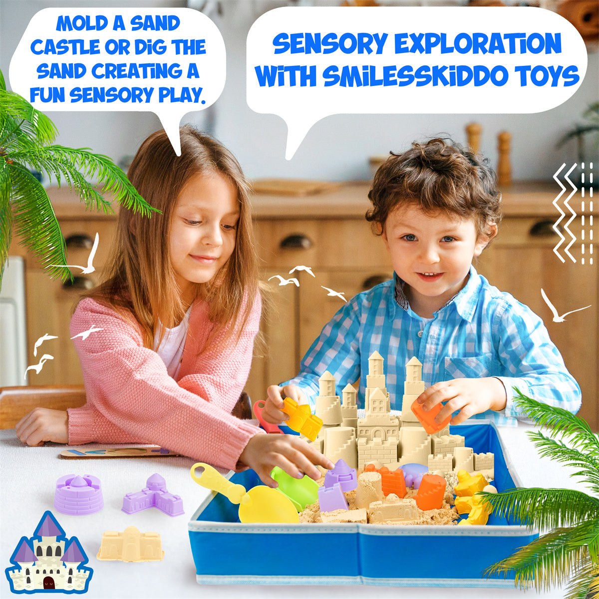 Play Sand Kit - 20PCS Sandbox Toys Set
