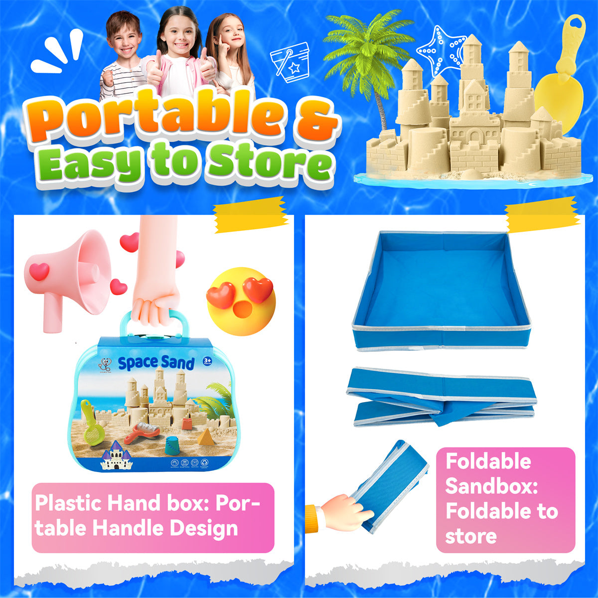 Play Sand Kit - 20PCS Sandbox Toys Set